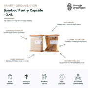 Bamboo Pantry Container – 2.4L