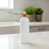 White Bathroom Pump Bottle – 1 L Refillable Dispenser