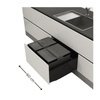 Blum-compatible 35L kitchen bin in a 600mm cabinet, ideal for storage organization.