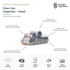 Clear can organiser for fridge storage, designed to hold up to 10 beverage cans while keeping shelves neat and accessible. Transparent BPA-free storage bin provides clear visibility of contents, prevents cans from rolling, and maximises refrigerator space for soft drinks, sparkling water, energy drinks, and canned beverages