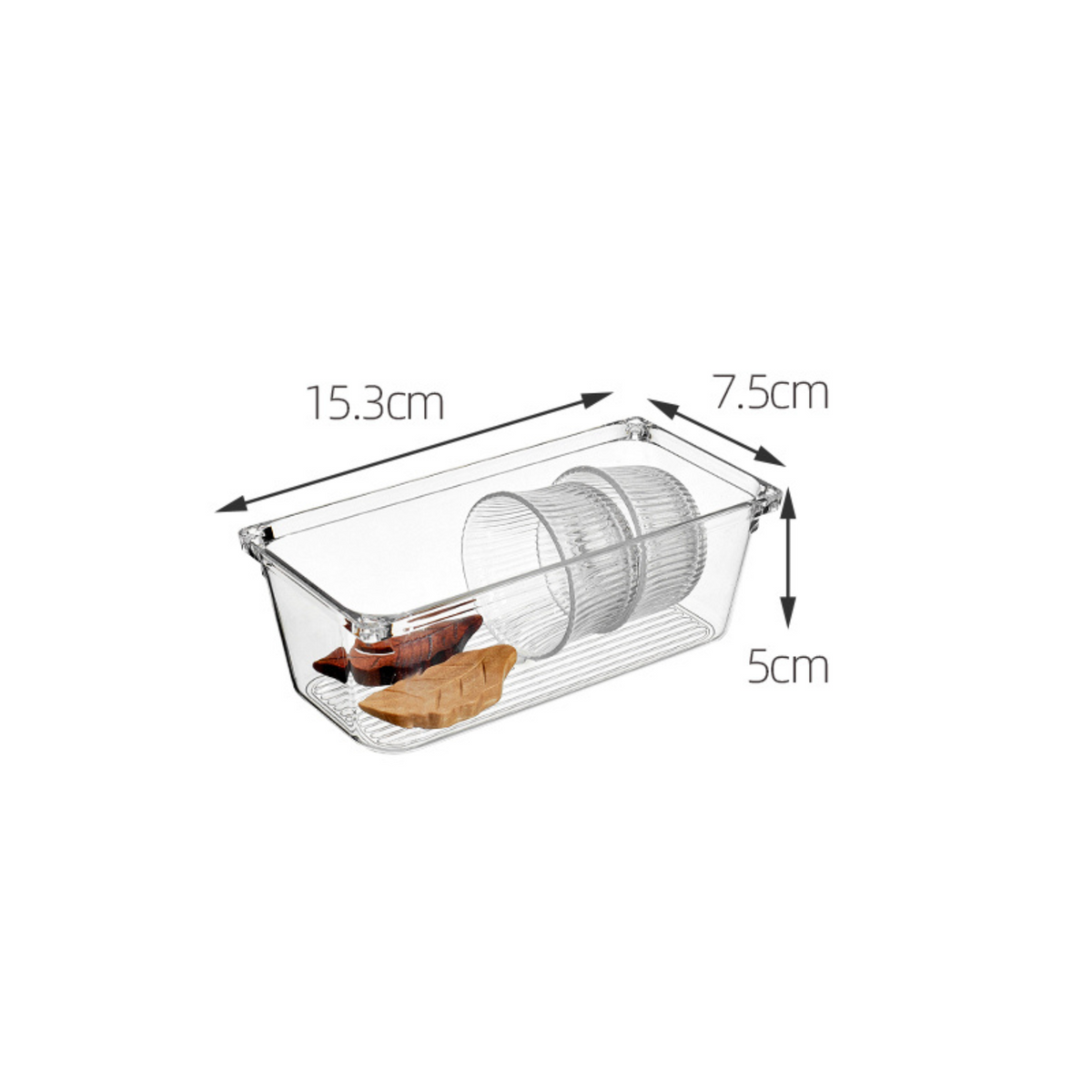 Clear Drawer Organiser Set – 8pc Modular Storage in use for kitchen organisation, storing dishes and utensils efficiently.