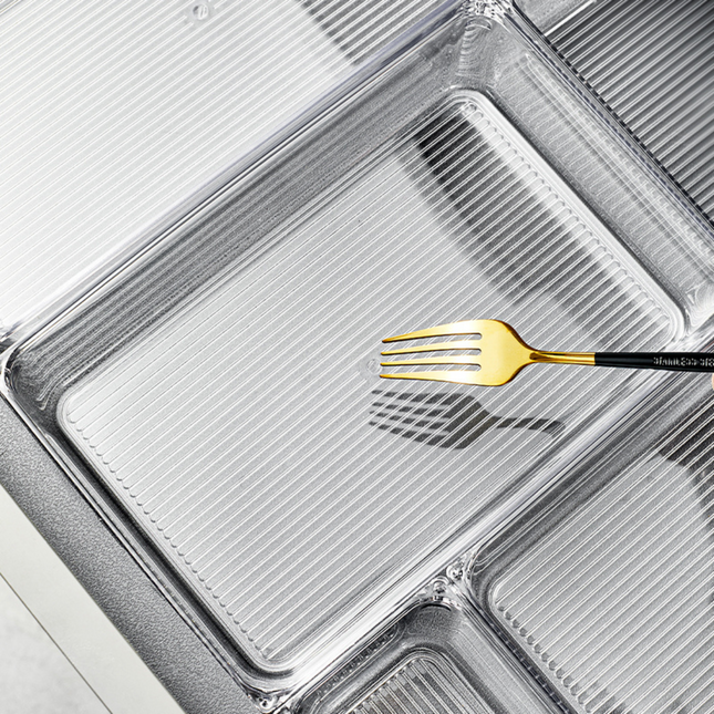 Clear Drawer Organiser Set – 8pc Modular Storage with a sleek design, perfect for kitchen drawer organisation with storage organisers.