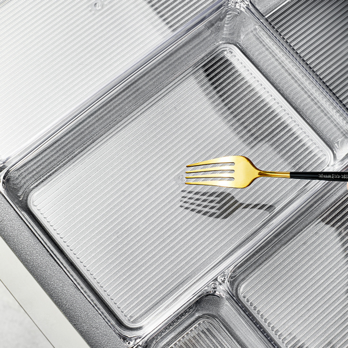 Clear Drawer Organiser Set – 8pc Modular Storage with a sleek design, perfect for kitchen drawer organisation with storage organisers.