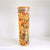 2100ml round glass storage jar with bamboo lid holding colorful pasta, ideal pantry organizer