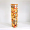 Round Bamboo Glass Jars Small Pantry Container Set - 10 Pack