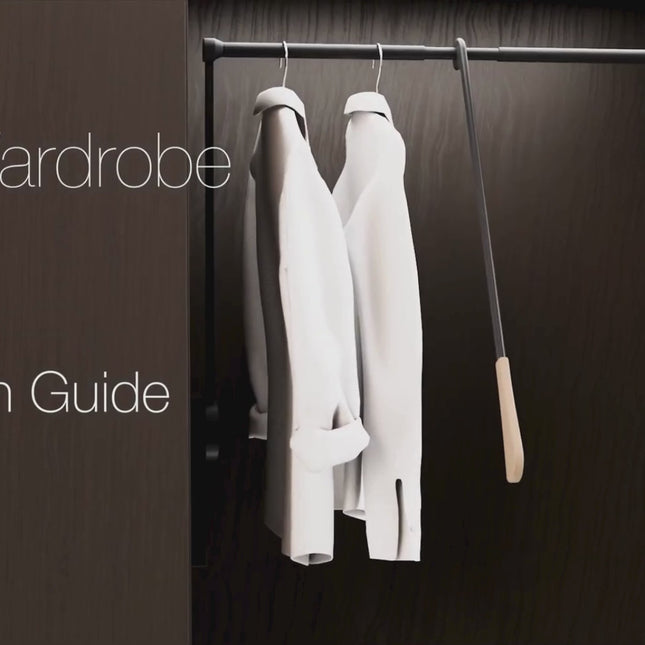 Pull Down Wardrobe Rail Anthracite Soft Close