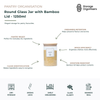 Round 1250ml glass storage jar with airtight bamboo lid, designed for pantry organisation and everyday food storage. The clear glass container allows easy identification of contents while the silicone-sealed bamboo lid helps preserve freshness, flavour, and aroma. Ideal for storing rice, risoni, pasta, grains, cereals, baking ingredients, snacks, and other dry pantry staples. Its space-efficient shape supports organised shelving and creates a clean, natural kitchen aesthetic with practical, moisture-resista