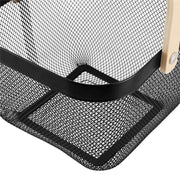 Black Mesh Storage Basket With Bamboo Handle – 4 Pack