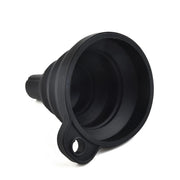 Black Foldable Silicone Funnel for Jars & Liquids, ideal for kitchen organisation and pantry storage, easy to use with glass jars.