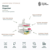 Two-tier under-sink drawer organiser with sliding drawers and removable dividers, designed to maximise vertical storage space, organise cleaning supplies, and provide easy access to household essentials in kitchens, bathrooms, and laundries.