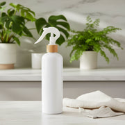 White Spray Bottle – 500 ml Refillable Cleaner on a kitchen countertop for pantry organisation and under sink storage.