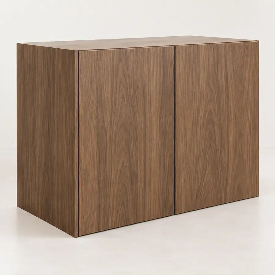 Cabinet with a matching left end panel covering the exposed side